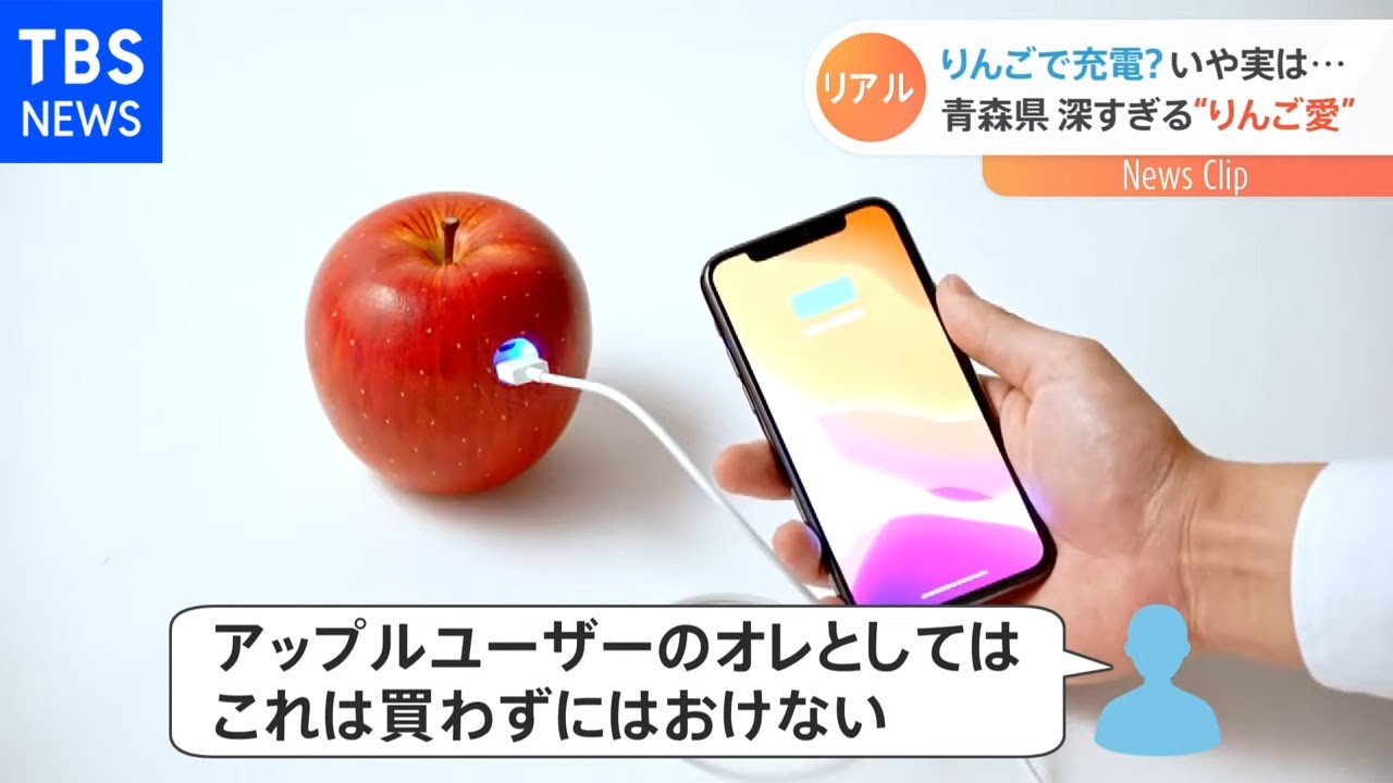 リンゴPR「ぷよりんご」の次は充電器 【Nスタ】