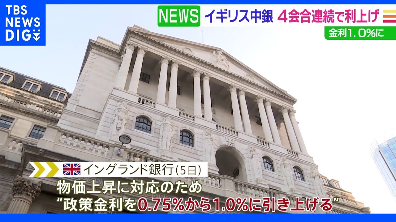 英中銀&nbsp;四会合連続で利上げ&nbsp;1.0％に｜TBS&nbsp;NEWS&nbsp;DIG