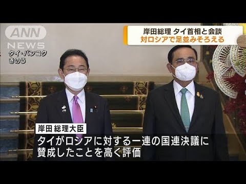 岸田総理 タイ首相と会談 対ロシアで足並みそろえる(2022年5月3日)