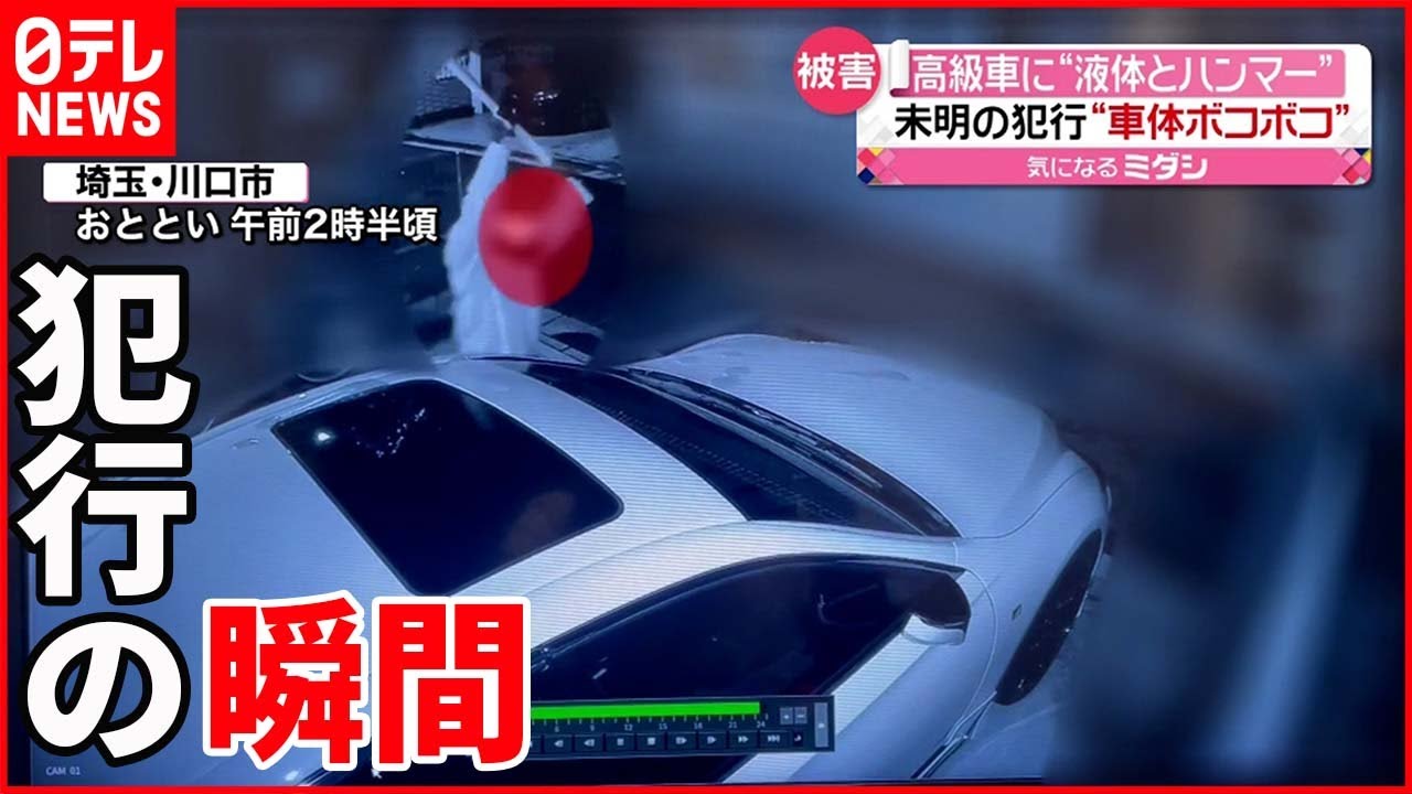 【再び被害】高級車に“剥離剤とハンマー”　修理から戻ってきた車が…