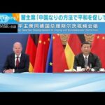 習主席「中国なりの方法で平和促す」　ドイツ首相に(2022年5月10日)