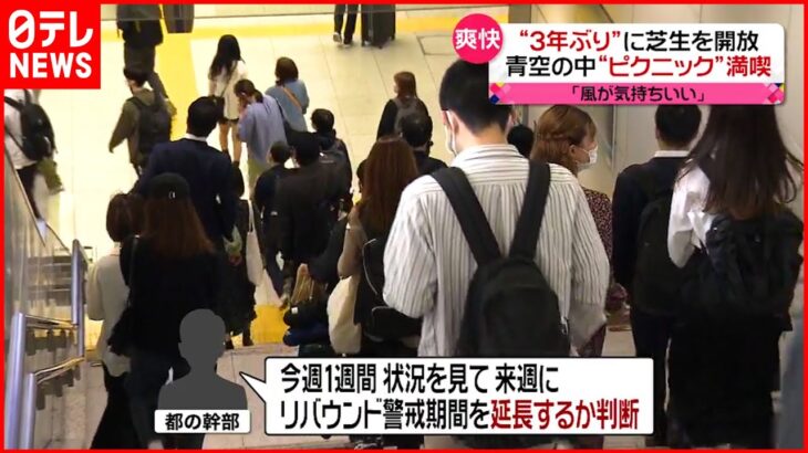【新型コロナ】東京の感染者は増加傾向…”リバウンド警戒期間”延長の判断は来週に