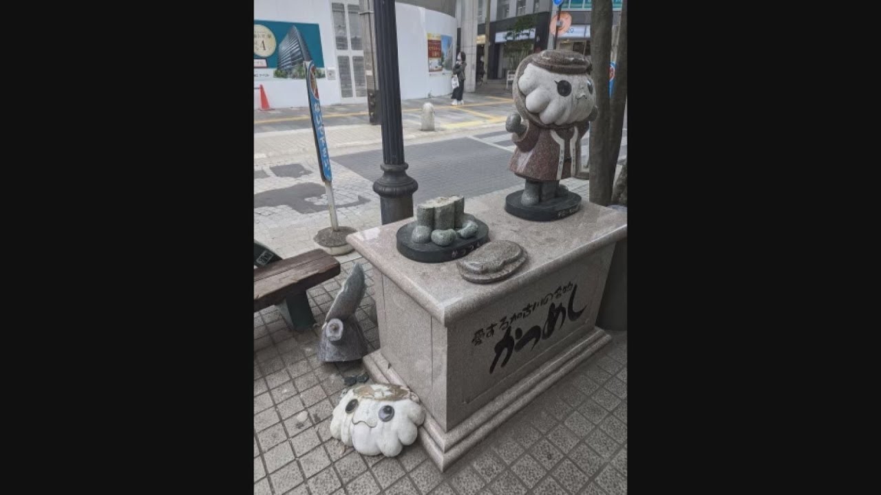 名物“かつめし”ＰＲのモニュメント『かっつん』破壊される　男２人の犯行か　兵庫・加古川