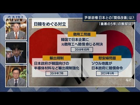 「問題は徴用工と慰安婦」「日本は様子見」尹大統領就任で日韓関係は？記者解説(2022年5月10日)