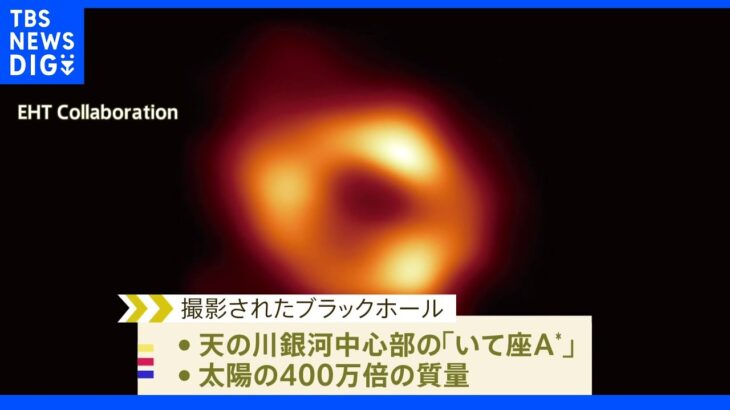 天の川銀河「巨大ブラックホール」の撮影に初めて成功 国立天文台など国際研究チーム｜TBS NEWS DIG