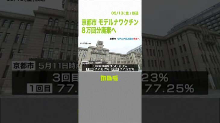 京都市もモデルナワクチン８万回分が期限切れで廃棄へ　大阪市や神戸市でも大量廃棄（2022年5月13日）#Shorts #廃棄