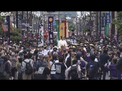 ４００周年の和歌祭　俳優の松平健さん八代将軍・吉宗に扮し　記念祭り盛り上げる　和歌山