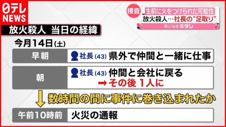 【朝霞放火殺人】生前に火をつけられた可能性 遺体には“暴行による骨折”