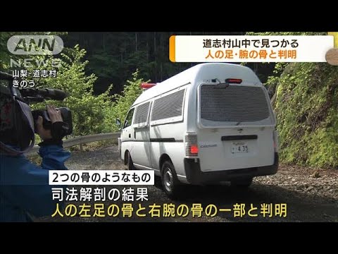 山梨・道志村　山中で発見の骨　解剖で人の骨と判明(2022年5月19日)