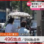 【夏日】全国の“半数以上” 都内では日傘多く…タンクトップ姿も