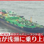 【速報】油積んだ船が浅瀬に乗り上げ　東京ディズニーランド近く