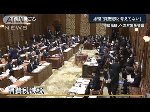 岸田総理「消費減税 考えてない」“物価高”への支援策を議論(2022年5月27日)