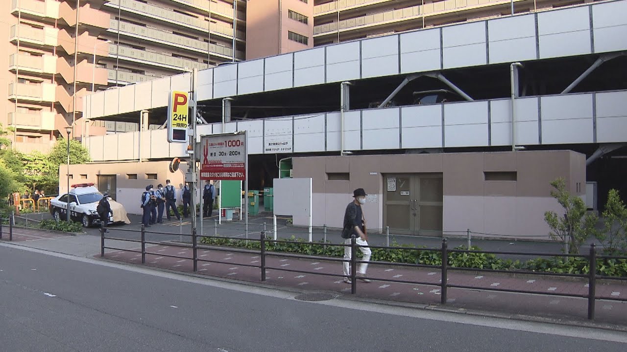 大阪・天王寺区　車上荒らしをしていたとみられる男らが乗る“白色のレクサス”　パトカーに衝突し逃走