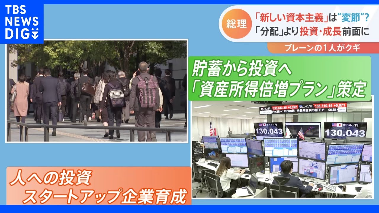「分配」重視はどこへ？投資による「成長」路線の「新しい資本主義」に総理ブレーンは｜TBS&nbsp;NEWS&nbsp;DIG