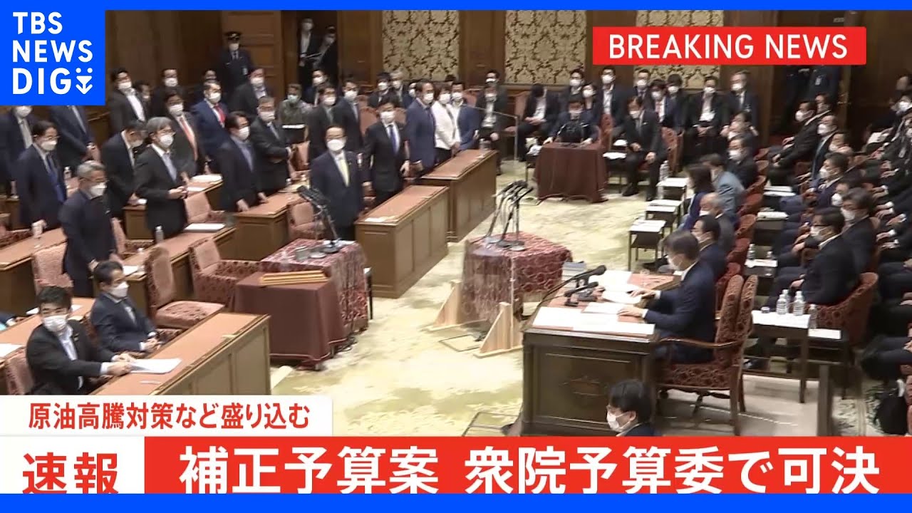 【速報】2022年度補正予算案が衆院予算委で可決｜TBS&nbsp;NEWS&nbsp;DIG