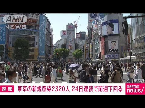 【速報】東京都の新規感染2320人　24日連続で前週下回る(2022年5月5日)