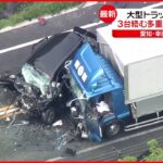 【事故】大型トラックなど3台が絡む事故 女性1人死亡 愛知・幸田町