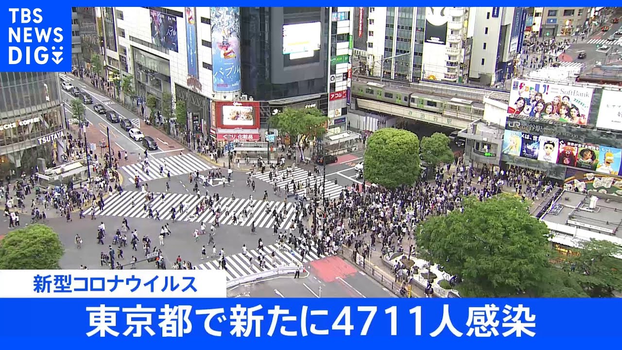 東京感染者4711人&nbsp;2日連続で前の週の同じ曜日上回る｜TBS&nbsp;NEWS&nbsp;DIG