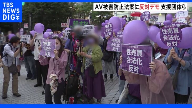 AV出演被害防止・救済法案反対デモ 逆に「性売買の合法化」につながる｜TBS NEWS DIG