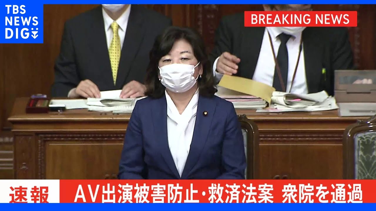【速報】AV出演被害防止・救済法案&nbsp;衆院を通過｜TBS&nbsp;NEWS&nbsp;DIG