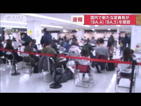 【速報】空港検疫で新たな変異株「BA.4」と「BA.5」を初確認　厚生労働省(2022年5月12日)