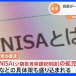 「つみたてNISA」非課税枠の拡充も想定 自民党「1億総株主」を提言｜TBS NEWS DIG