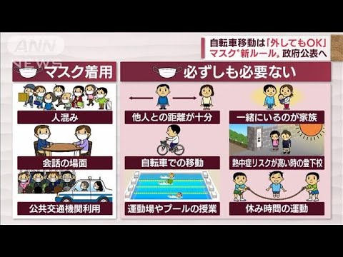 「外してOK」脱マスク進む？ 大人も子供も“新ルール”公表へ(2022年5月20日)