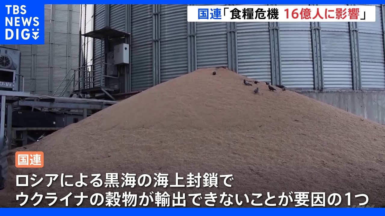 ウクライナ侵攻で食糧危機深刻化 「世界で16億人が影響」と国連発表|TBS NEWS DIG