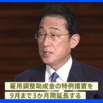 雇用調整助成金の特例措置９月末まで延長　岸田総理が表明｜TBS NEWS DIG