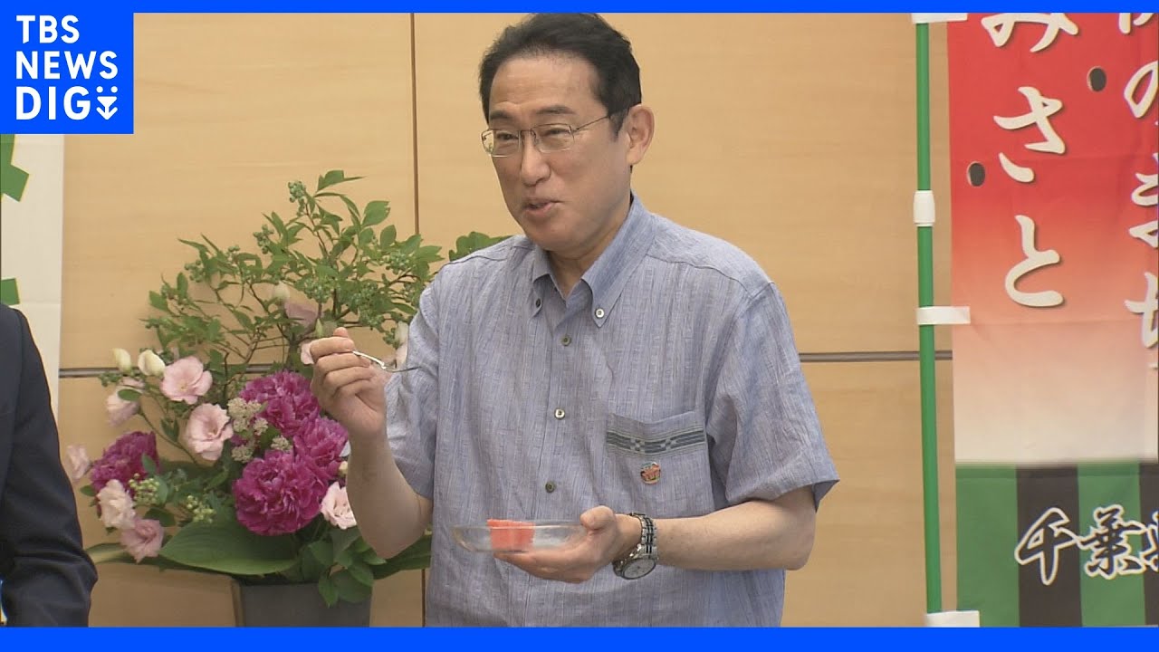 岸田総理&nbsp;初めて覚えた英単語は「ウォーターメロン」満面の笑みで「ピカイチ美味しい」｜TBS&nbsp;NEWS&nbsp;DIG