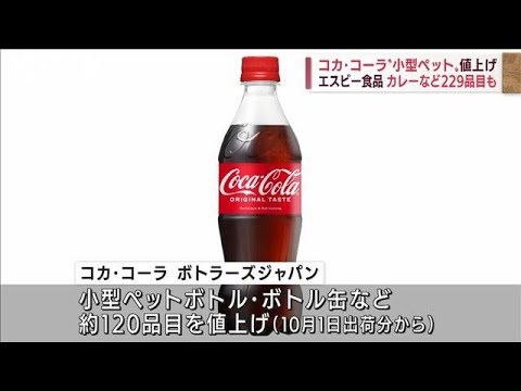 コカ・コーラ“小型ペット”値上げ　エスビー食品も(2022年6月7日)