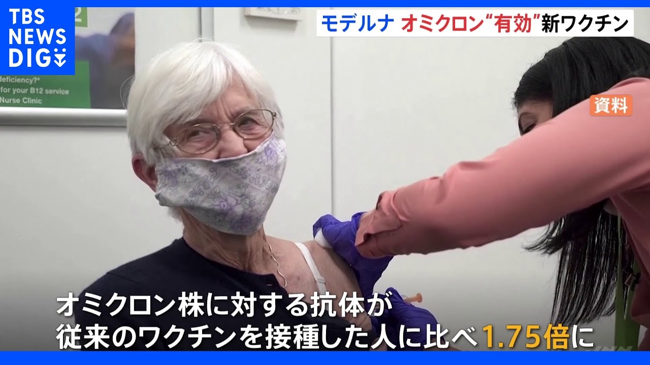 モデルナ社オミクロン株対応の新ワクチン 抗体が従来ワクチンの1.75倍に|TBS NEWS DIG