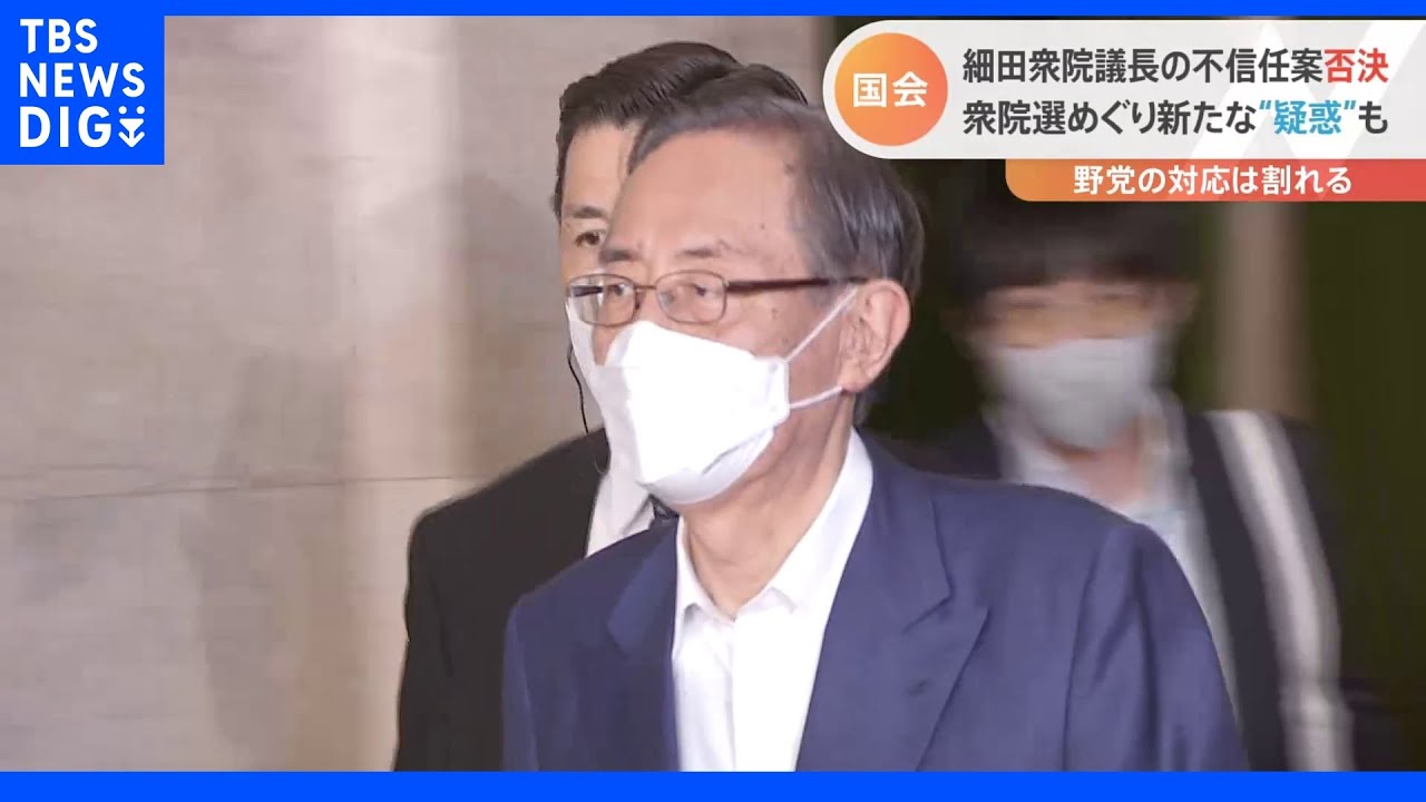 選挙運動員の“買収疑惑”も…“セクハラ疑惑”細田衆院議長への不信任案否決｜TBS&nbsp;NEWS&nbsp;DIG