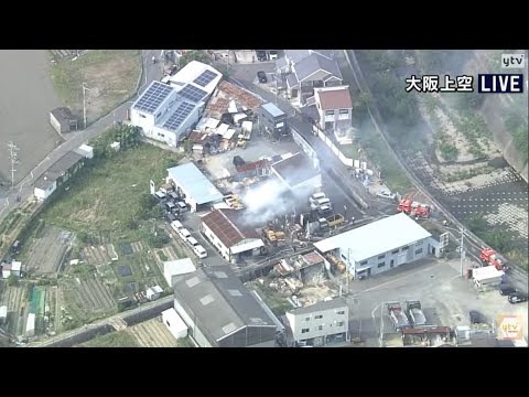 【速報】生中継 大阪・堺市北区で倉庫火災　午後４時時点