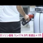 【速報】ガソリン価格174.9円　前週から1円上がる　4週連続の値上がり(2022年6月29日)
