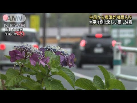 中国から東海が梅雨入り 太平洋側は激しい雨に注意(2022年6月14日)