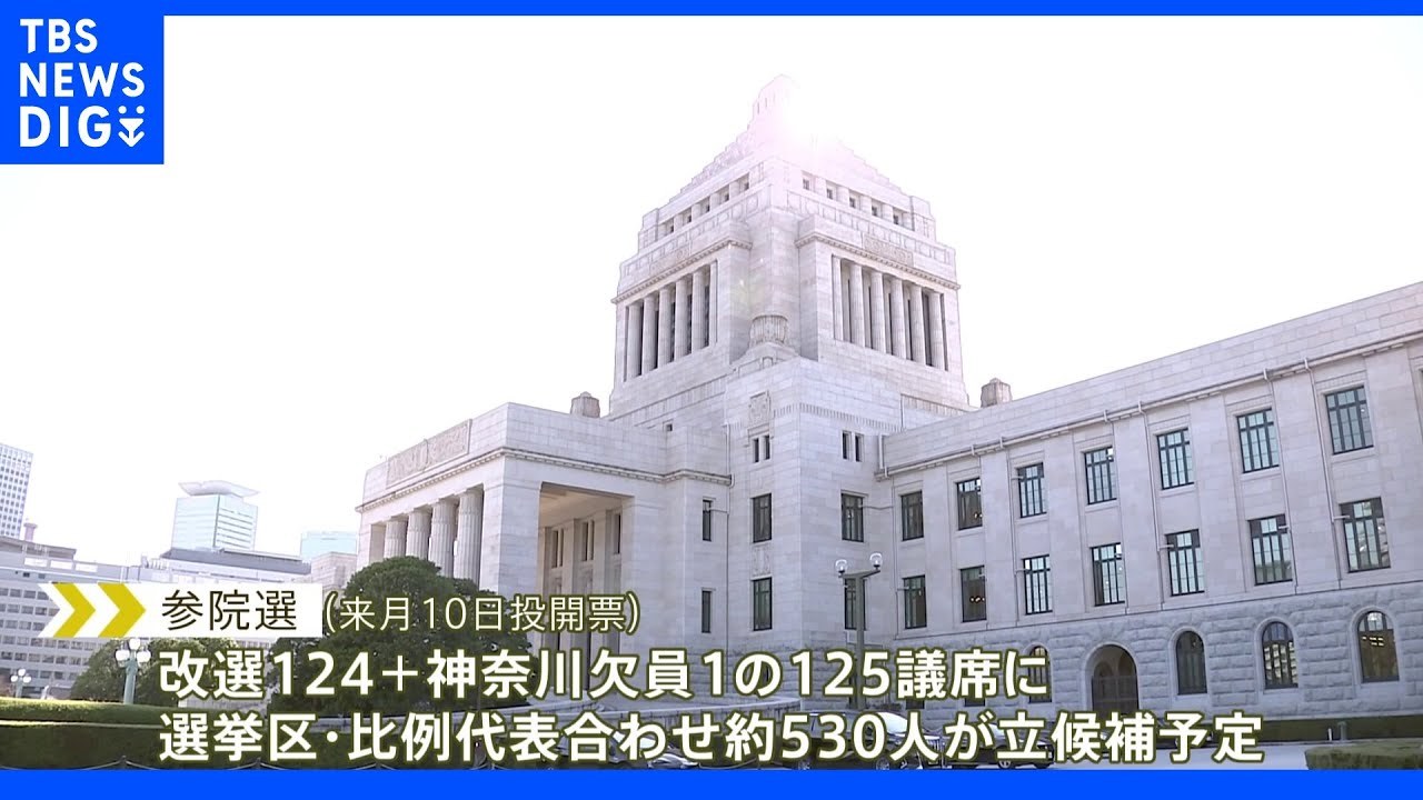 参院選きょう公示&nbsp;物価高対応など争点に18日間の選挙戦スタート｜TBS&nbsp;NEWS&nbsp;DIG