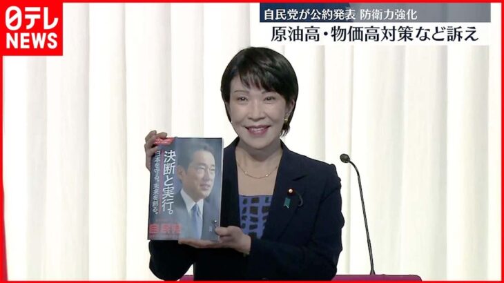 【自民党】参院選の公約発表 防衛力強化策など盛り込む