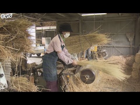 祇園祭のわら縄作りが最盛期　京都・福知山市　山と鉾を組み立てる伝統の技法「縄がらみ」で使用