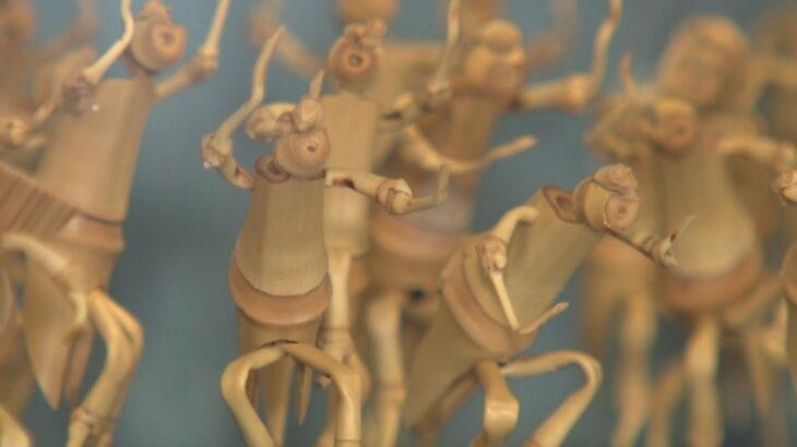 “踊りだしそう”な「阿波踊り竹人形」作りが最盛期　職人が手作業で製造　美馬市（2022年6月19日）