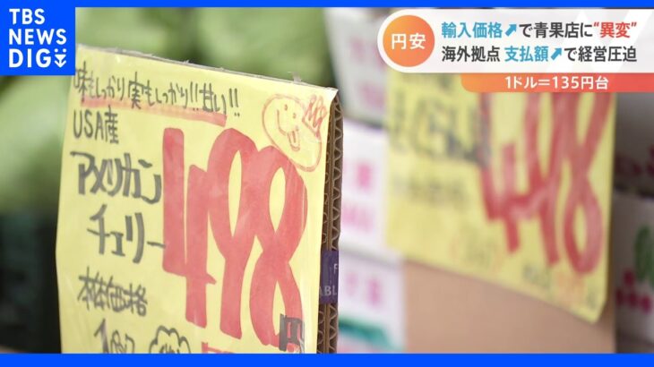 急速な円安でこんな異変も！ アメリカンチェリーが山形産さくらんぼと同じ値段に｜TBS NEWS DIG