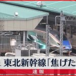 【速報】東北新幹線で「焦げた臭い」 運行を白石蔵王駅で打ち切り