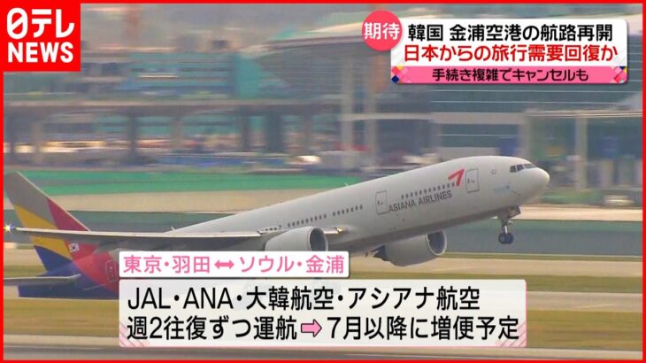 【期待】羽田と金浦を結ぶ航空路線再開へ 日本からの旅行需要回復か