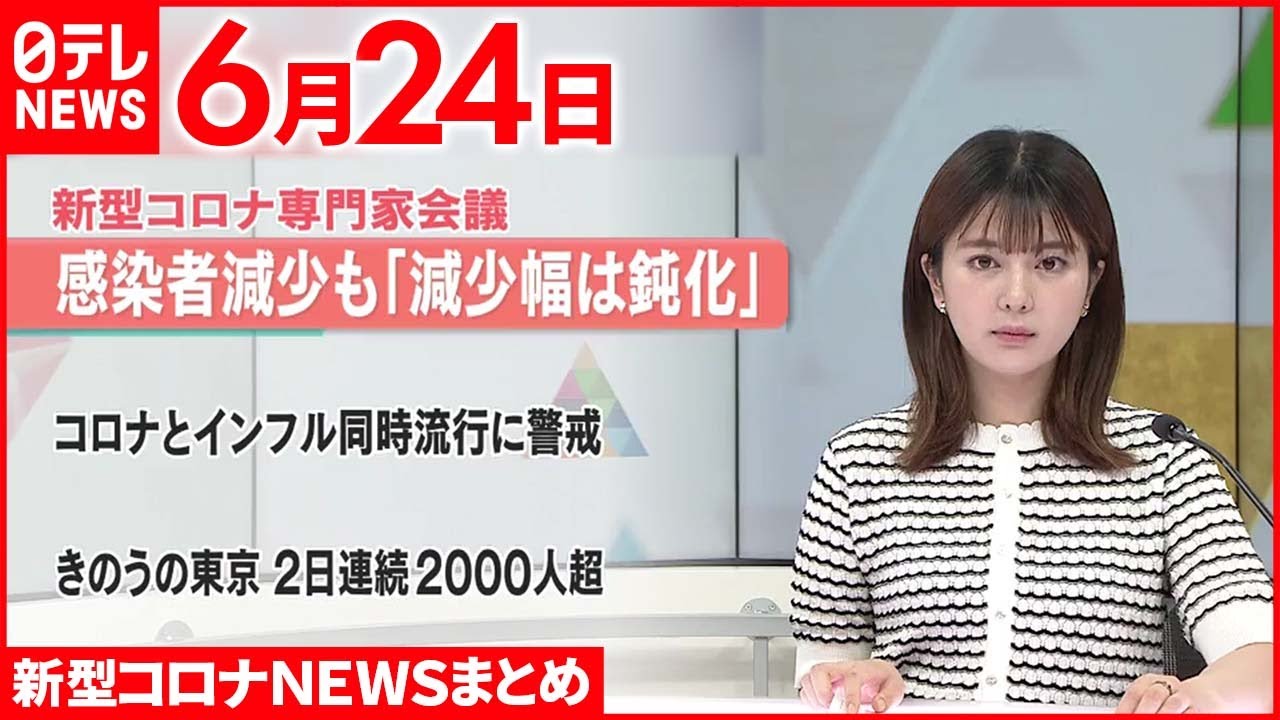 【新型コロナ】コロナ専門家会議 感染者減少も…減少幅は“鈍化” 6月24日ニュースまとめ 日テレNEWS