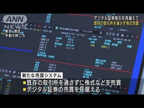 “デジタル証券取引”見据え　新たな株式売買始まる(2022年6月27日)