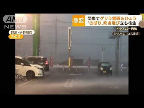 関東でゲリラ雷雨　ひょうも…“のぼり”吹き飛び立ち往生　「冠水か」恐怖　住宅全焼(2022年6月28日)