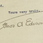 発明王エジソンの手紙　滋賀県で発見　１００年前に“ガリ版”発明家へ送った手紙か