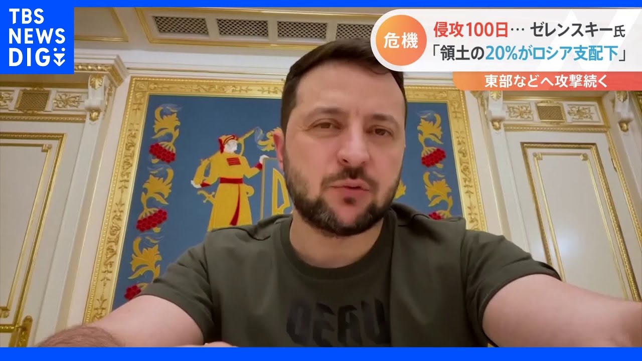 「領土の20％がロシアの支配下」ゼレンスキー大統領、さらなる武器供与や&nbsp;ロシアへの制裁を呼びかけ｜TBS&nbsp;NEWS&nbsp;DIG
