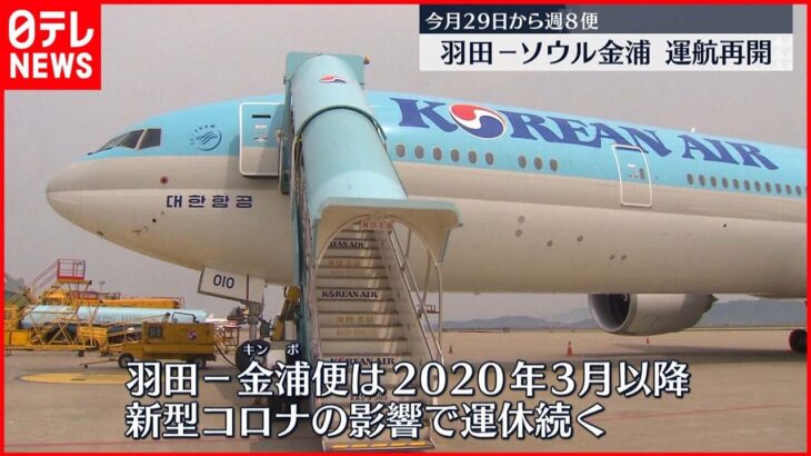 【運航再開】羽田－韓国・金浦便 29日から再開へ コロナで2年以上運休