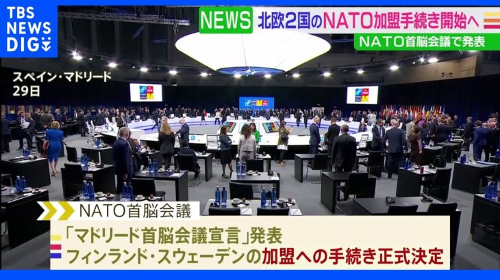 北欧2国のNATO加盟手続き開始へ NATO首脳会議で発表｜TBS NEWS DIG